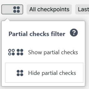 Teilprüfungs-Filter in Dashboards