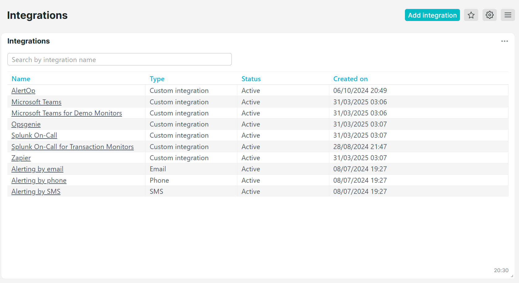 Überblick Integrationen