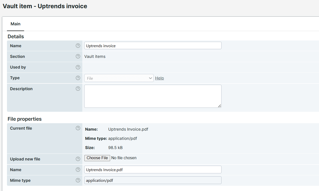 Vault Items unterstützen nun größere Dateien