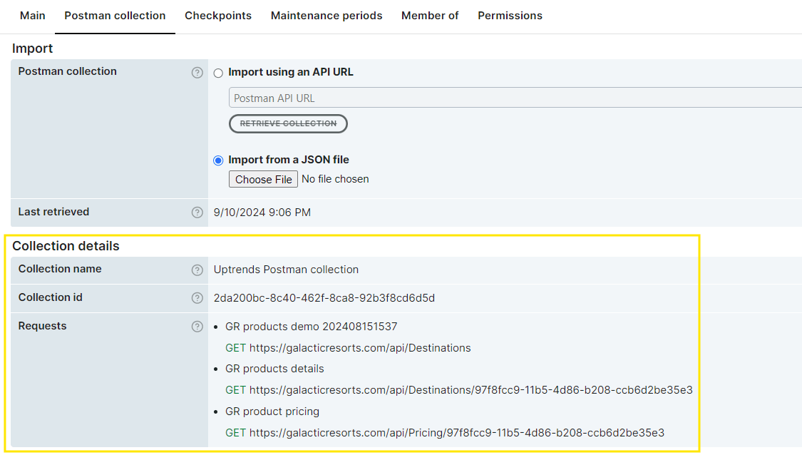 Import der JSON-Datei